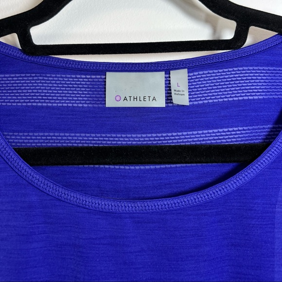 Athleta Racerback Sheer Striped Tank Top Athletic Athleisure Active Wear Purple - Picture 9 of 12